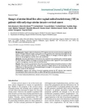 Báo cáo y học: Changes of uterine blood flow after vaginal radical trachelectomy (VRT) in patients with early-stage uterine invasive cervical cancer