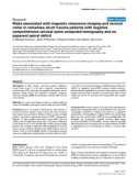 Báo cáo y học: Risks associated with magnetic resonance imaging and cervical collar in comatose, blunt trauma patients with negative comprehensive cervical spine computed tomography and no apparent spinal deficit