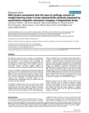 Báo cáo y học: Risk factors associated with the loss of cartilage volume on weight-bearing areas in knee osteoarthritis patients assessed by quantitative magnetic resonance imaging: a longitudinal study