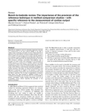 Báo cáo y học: Bench-to-bedside review: The importance of the precision of the reference technique in method comparison studies – with specific reference to the measurement of cardiac output