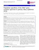 Báo cáo y học: Population specificity of the DNAI1 gene mutation spectrum in primary ciliary dyskinesia (PCD)