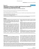 Báo cáo khoa học: Alternative protocol to initiate high-frequency oscillatory ventilation: an experimental study