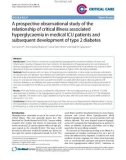 Báo cáo y học: A prospective observational study of the relationship of critical illness associated hyperglycaemia in medical ICU patients and subsequent development of type 2 diabetes