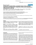 Báo cáo y học: Comparative, double-blind, controlled study of intra-articular hyaluronic acid (Hyalubrix®) injections versus local anesthetic in osteoarthritis of the hip