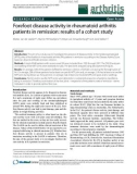 Báo cáo y học: Forefoot disease activity in rheumatoid arthritis patients in remission: results of a cohort study