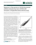 Báo cáo y học: Response to ‘Pain persists in DAS28 rheumatoid arthritis remission but not in ACR/EULAR remission: a longitudinal observational study'