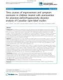 Báo cáo y học: Time courses of improvement and symptom remission in children treated with atomoxetine for attention-deficit/hyperactivity disorder: analysis of Canadian open-label studies