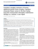 báo cáo khoa học: Sustained complete remission of human epidermal growth factor receptor 2-positive metastatic breast cancer in the liver during long-term trastuzumab (Herceptin) maintenance therapy in a woman: a case report