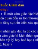 Bài giảng Dược lý học: Thuốc giảm đau