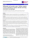 Báo cáo y học: Differential cell reaction upon Toll-like receptor 4 and 9 activation in human alveolar and lung interstitial macrophages