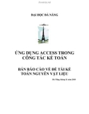 Báo cáo: Ứng dụng ACCESS về đề tài kế toán nguyên vật liệu