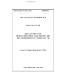 Luận văn Thạc sĩ Quản lý công: Quản lý nhà nước về hoạt động Phật giáo trên địa bàn thành phố Đông Hà, tỉnh Quảng Trị