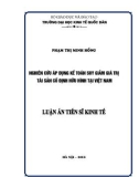 Luận án Tiến sĩ Kinh tế: Nghiên cứu áp dụng kế toán suy giảm giá trị Tài sản cố định hữu hình tại Việt Nam