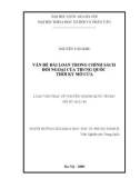 Tóm tắt Luận văn Thạc sĩ Quốc tế học: Vấn đề Đài Loan trong chính sách đối ngoại của Trung Quốc thời kỳ mở cửa