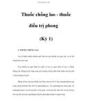 Thuốc chống lao - thuốc điều trị phong (Kỳ 1)