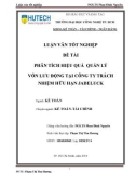 Khóa luận tốt nghiệp: Phân tích hiệu quả quản lý vốn lưu động tại công ty TNHH Jadeluck
