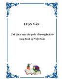 Luận văn đề tài: Chế định hợp tác quốc tế trong luật tố tụng hình sự Việt Nam