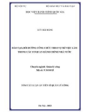 Tóm tắt Luận án Tiến sĩ Quản lý công: Đào tạo, bồi dưỡng công chức theo vị trí việc làm trong các cơ quan hành chính nhà nước