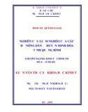 Luận văn Thạc sĩ Khoa học kinh tế: Nghiên cứu giảm nghèo của các hộ nông dân ở huyện Minh Hóa, tỉnh Quảng Bình