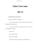 Giảm Natri máu (Kỳ 2)