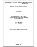 Tóm tắt luận án Tiến sĩ Báo chí học: Quy trình tổ chức, thực hiện các tuyến bài điều tra ở tòa soạn báo Việt Nam hiện nay