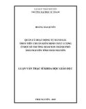 Luận văn Thạc sĩ Khoa học giáo dục: Quản lý hoạt động tự đánh giá theo tiêu chuẩn kiểm định chất lượng ở một số trường mầm non thành phố Thái Nguyên tỉnh Thái Nguyên