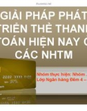 Thuyết trình: Giải pháp phát triển thẻ thanh toán hiện nay ở các ngân hàng thương mại