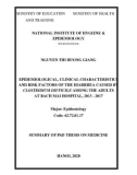 Summary of Phd thesis on Medicine: Epidemiological, clinical characteristics and risk factors of the diarrhea caused by clostridium difficile among the adults at Bach Mai hospital, 2013-2017