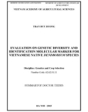 Doctoral thesis summary: Evaluation on genetic diversity and identification molecular marker for Vietnamese native Dendrobium species