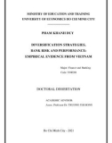 Doctoral dissertation: Diversification strategies, bank risk and performance: Empirical evidence from Vietnam