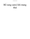 Bổ sung canxi khi mang thai