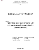 Khóa luận tốt nghiệp: Phân tích hiệu quả sử dụng vốn lưu động tại Công ty Cổ phần Chương Dương