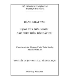 Tóm tắt luận văn Thạc sĩ Khoa học: Hạng của phép biến đổi đầy đủ