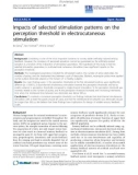 Báo cáo khoa hoc: Impacts of selected stimulation patterns on the perception threshold in electrocutaneous stimulation