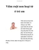 Viêm ruột non hoại tử ở trẻ em