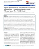 báo cáo khoa học: Impact of osteoporosis and vertebral fractures on quality-of-life. a population-based study in Valencia, Spain (The FRAVO Study)