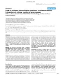 Báo cáo khoa học: Lack of evidence for qualitative treatment by disease severity interactions in clinical studies of severe sepsis