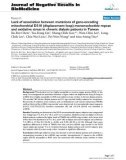 Báo cáo khoa hoc: Lack of association between mutations of gene-encoding mitochondrial D310 (displacement loop) mononucleotide repeat and oxidative stress in chronic dialysis patients in Taiwan