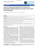 Báo cáo khoa học: Lack of Cetuximab induced skin toxicity in a previously irradiated field: case report and review of the literature