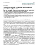 Báo cáo y học: Association between vitamin D receptor gene haplotypes and chronic periodontitis among Japanese men