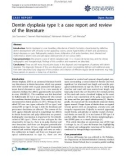 Báo cáo y học: Dentin dysplasia type I: a case report and review of the literature