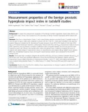 báo cáo khoa học: Measurement properties of the benign prostatic hyperplasia impact index in tadalafil studies