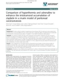 báo cáo khoa học: Comparison of hyperthermia and adrenaline to enhance the intratumoral accumulation of cisplatin in a murin model of peritoneal carcinomatosis