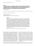 Báo cáo y học: of inflammation on bacterial growth. Clinical implications for patients with acute respiratory distress syndrome