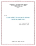 Đánh giá rủi ro hệ sinh thái từ ảnh hưởng của uranium nghèo (DU)