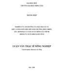 Luận văn Thạc sĩ Nông nghiệp: Nghiên cứu ảnh hưởng của mật độ cấy và liều lượng phân bón đến sinh trưởng, phát triển, sâu bệnh hại và năng suất giống lúa nếp 98(N98) trong vụ Xuân 2018 tại Hà Tĩnh