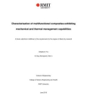 Master's thesis of Engineering: Characterisation of multifunctional composites exhibiting mechanical and thermal management capabilities