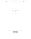 Master's thesis of Engineering: Solid-liquid mass transfer in an agitated dissolution system with high slurry concentration