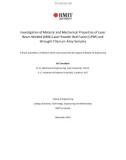 Master's thesis of Engineering: Investigation of material and mechanical properties of laser beam welded (LBW) laser powder bed fusion (LPBF) and wrought titanium alloy samples