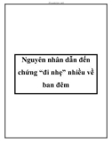 Nguyên nhân dẫn đến chứng 'đi nhẹ' nhiều về ban đêm